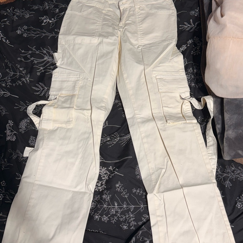 Cream Cargo Pants